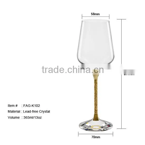 High Quality Wedding Occasion Clear Decorated Crystal Wine Glasses photo-3