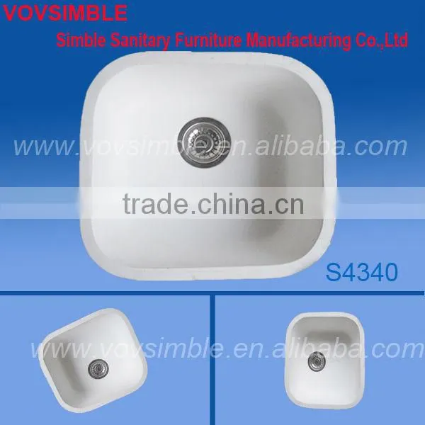 Factory Direct Selling Single Bowl Artificial Marble Stone Kitchen Sink,solid Surface Kitchen Sink