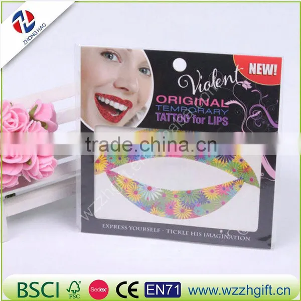 2016 New Fashion Sex Products Variety of Design One-timeTattoo Stickers To Kiss Your Mouth photo-6