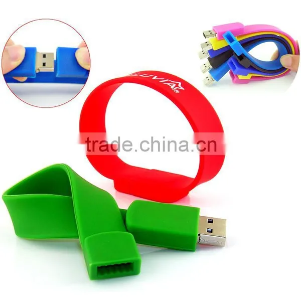 Factory Directly Sell Cheap Custom Silicone Usb Bracelet, Bracelet Usb Flash Drives Bulk Cheap, Silicone Usb Wristband photo-2