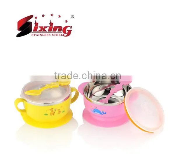 Colorful Stainless Steel Salad Bowl Set For Kids