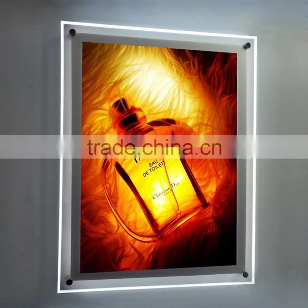 Advertising Product Acrylic Sign Board Crystal Led Magnetic Menu Light Box photo-2