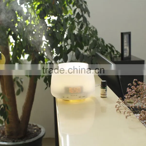 300ml Aroma Essential Oil Diffuser/ultrasonic Mist Maker/ultrasonic Humidifier With Digital Clock photo-4