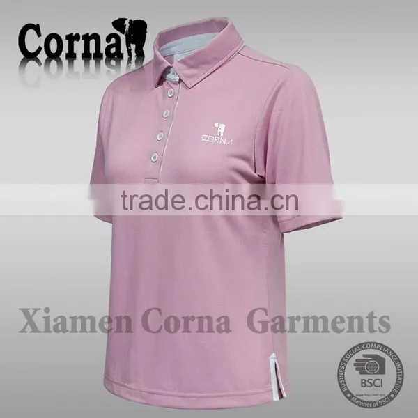 100% Polyester Original Pique Fabric Short Sleeve Polo Shirts for Women photo-2