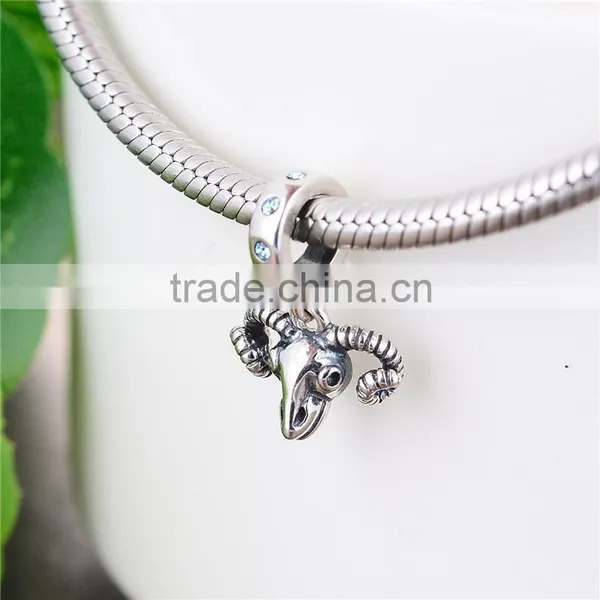 S164 Globalwin Diysterling Jewellery Silver Goat Head Pendant photo-4
