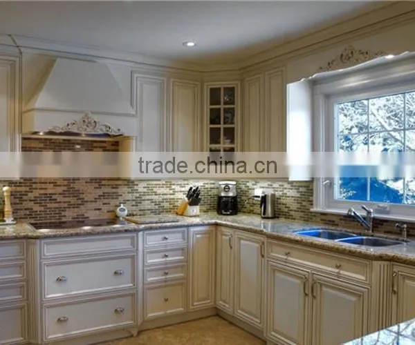 Kitchen Storage Furnitue, Tile White Solid Wood Kitchen Cabinet photo-3