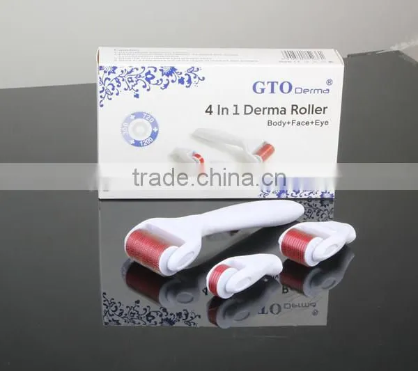 Needle Skin Roller CE FDA ROHS Certification Derma Rolling 0.3mm System Type 4 In 1 Derma Roller Microneedle Face Roller System photo-4