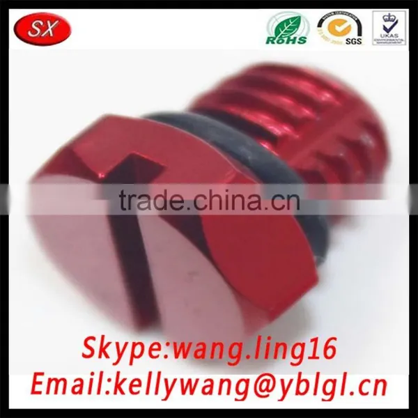 CNC Machining Solid Billet Aluminum T6061 Fuel Filter Housing Air Bleeder Screw photo-2