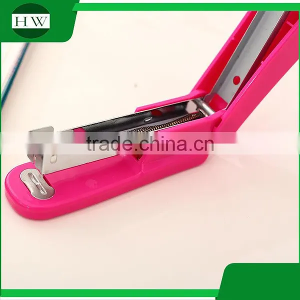 Plastic Mini Colorful Portable Office Stationery Manual Paper Stitcher Stapling Machine Stapler photo-2