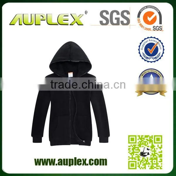 2015 Sublimation Combed Cotton Sweatshirts Hoodie Manufacturers Wholesale Plain Black Hoodie photo-4