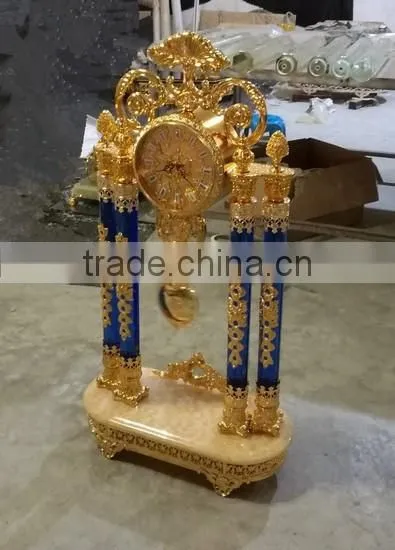 Elegant Gold Gilt Crystal and Brass Mantel Clock,/Shelf Clock, Decorative Clock Table Clock/Desk Clock photo-4
