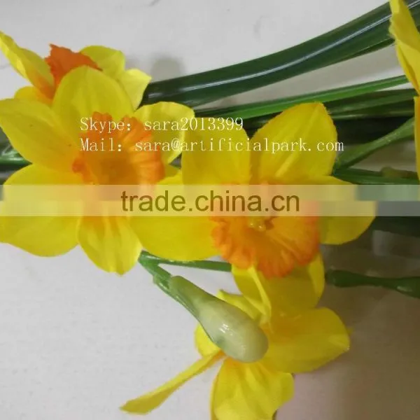 SJ110060914 Landscaping Decorative Artificial Silk Daffodils Flower photo-4