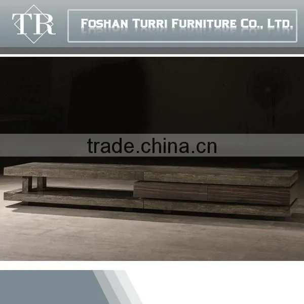 Luxury Long Wooden TV Stand With Luxury Marble Top photo-6
