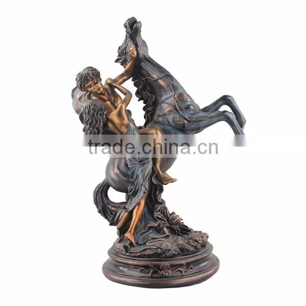 Modern Horse Statue Garden Deocr Lover Erotic Bronze Sculpture photo-3