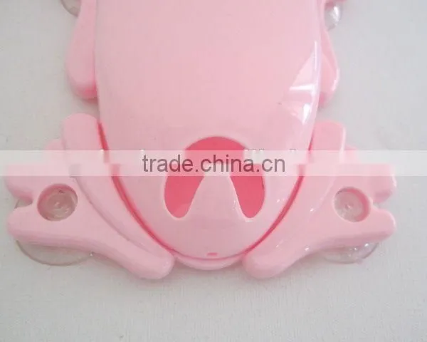Frog Shaped Sucker Type Bathroom Storage Rack Plastic Toothbrush Holder photo-3