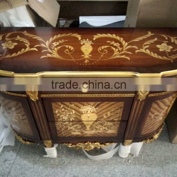 Indian Living Room Wood Carving Furniture Cabinet In Wood Top photo-3