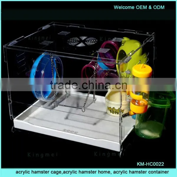 Large Capacity and Comfort Clear Acrylic Hamster Container photo-5