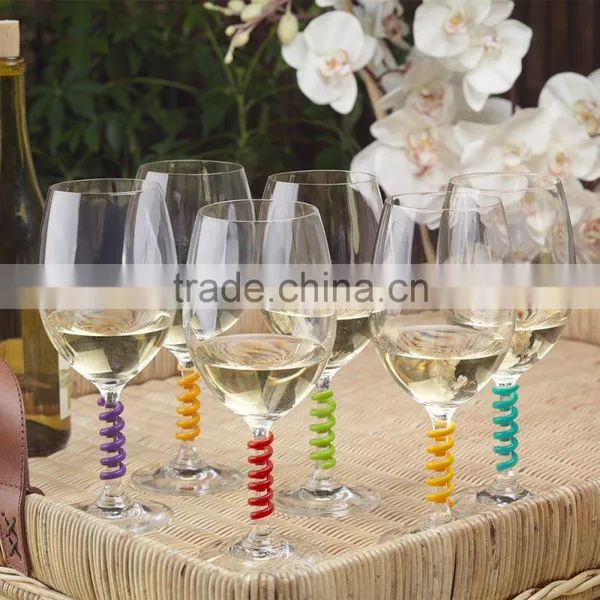 Multicolored Curly Wine Stem Charms Drink Markers photo-2