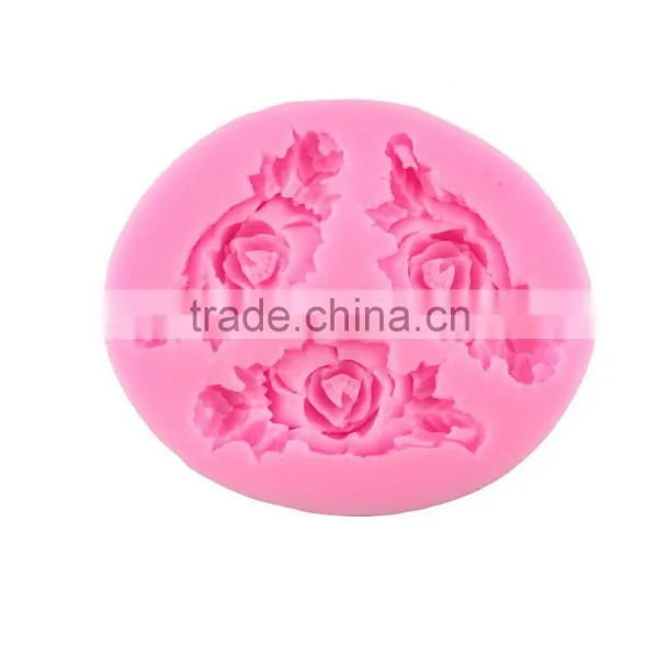 DIY Silicone Cake Mold Chocolate Chip Cake Mold Baking Tool Cake Decorating 3 Flower With Leaf Flower Shape 1688 Agent photo-3