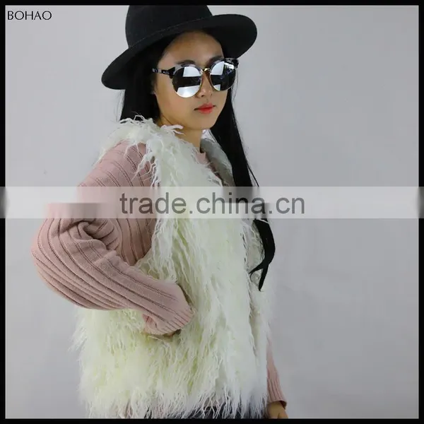 The Classic Design Wholesale Long Hair Faux Fur Vest For Women photo-3
