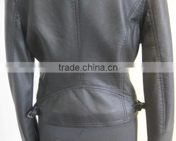 Women Leather Jackets Outwear Coat Feminino Jaqueta Couro 2016 Spring Women Brand Rivet Zipper Faux Pu Leather Motorcycle Jacket photo-4
