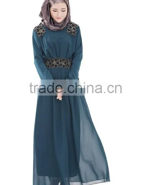 Ourself Factory Wholesale Latest Design Long Sleeve Muslim Evening Dress photo-4