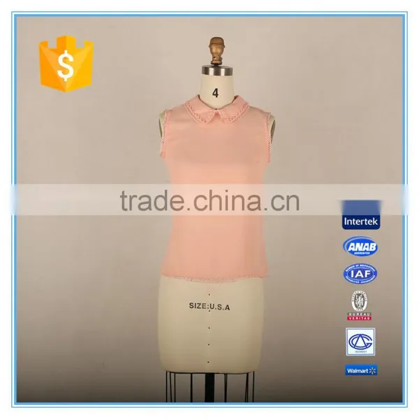Latest Design Girls Sleeveless Top Kid Clothes 2016 Summer Beaded Design