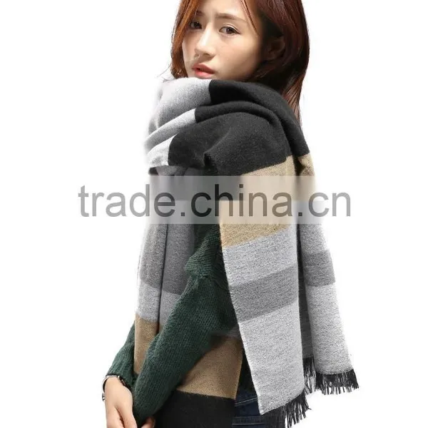 Fashion Winter Scarfs Casual Warm Women Grid Imitation Cashmere Scarves Brand Designer Shawls photo-3