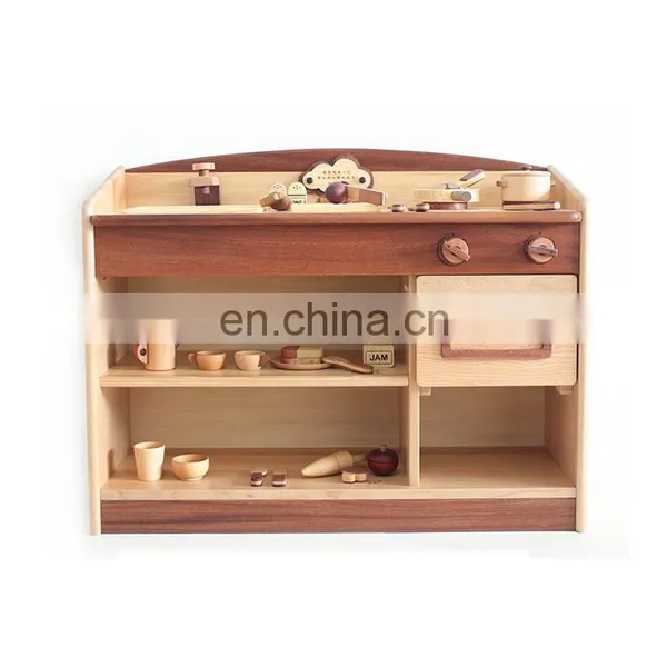 Solid Wooden Montessori Material Toddler Storage Cabinets With Best Quality photo-2