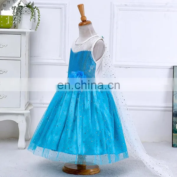 2016 Frozen Elsa Girl Party Dress , Frozen Elsa Dress 29035 Princess Cartoon Art photo-2