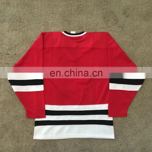 NHL 100% Polyester Custom Name/Number Red Chicago Blackhawks Hockey Jersey For Fans photo-2