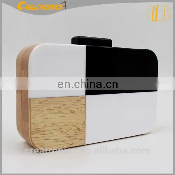 Trendy Mixed Color Clutch Bag Fashion Box Clear Acrylic Evening Bag photo-2