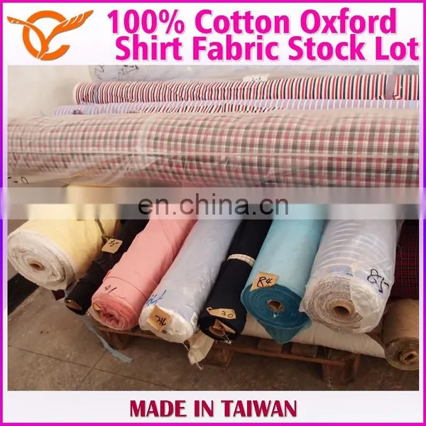 Taiwan Pure Cotton Plaid Oxford Fabric Stock Lot photo-2