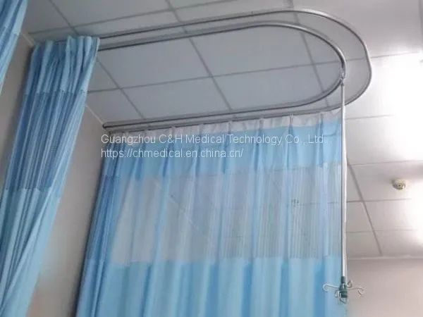 Hospital Ceiling Mount Cubic Curtains and Aluminum Alloy Rails System for Patient Privacy Protecting photo-2