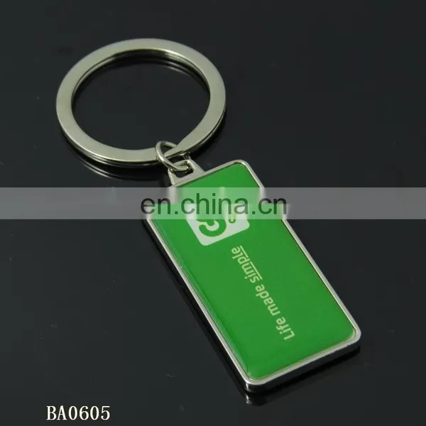 High Quality Rectangle Shape Customizable Metal Keychain photo-3