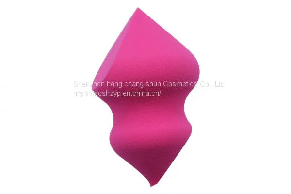 Top and Bottom Two Knife Cut PU Latex -free Powder Puff photo-3