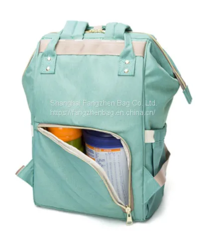 Chinese Manufacturer High Quality Polyester Portable Baby Mommy Diaper Backpack With Stroller Hook photo-4