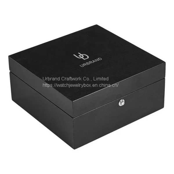 Wholesale Customize Luxury Wooden Watch Gift Packaging Boxes Newest Design Wooden Watch Boxes Case With Button Lock photo-2