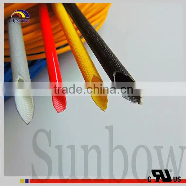 SUNBOW UL High Quality VW-1 Flame Retardant Insulating Silicone Fiber Glass Sleeving photo-6