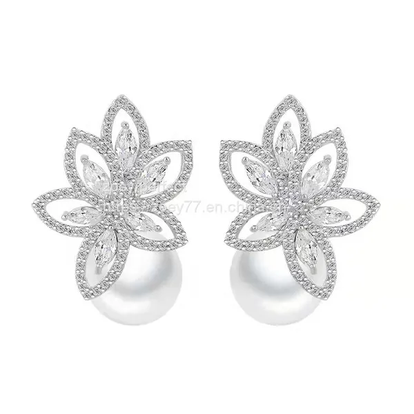 Серебряные серьги из стерлинговой серебра