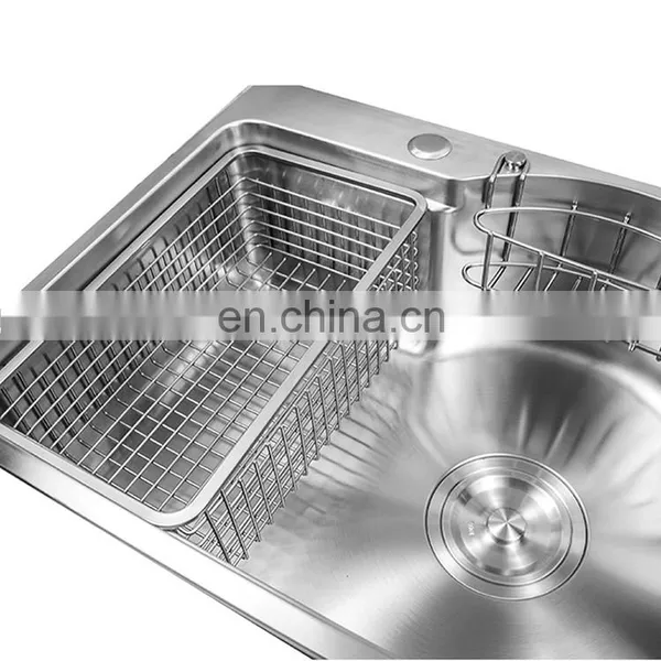 Stainless Steel Drain Board Square Kitchen Basin Sink photo-2