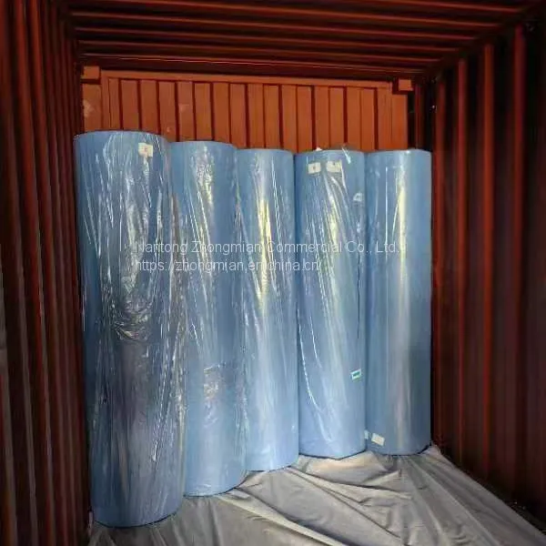 45GSM Notex SMS SMMS Non-woven Fabric 2100 mm de Ancho, Azul Adecuado Para Traje photo-2
