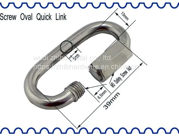 Stainless Steel 316 Carabiner Quick Link Hook Carabiner Hook Keychain M3.5/4/5/6/7/8/9/10/11/12/14 photo-4