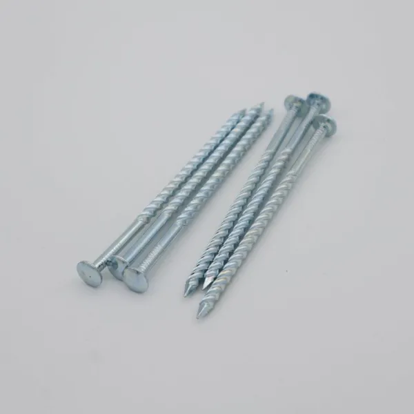 Q195 Spiral Shank Nails Galvanized Round Head 80mm 90mm 100mm photo-3