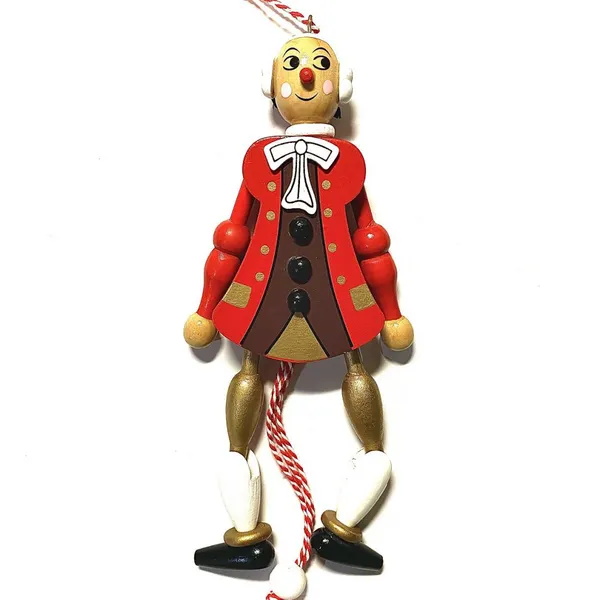 Handmade Traditional Wooden Marionette Pull-string Puppet photo-5
