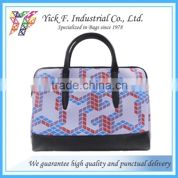 Neoprene With Cubic Printing Pattern Laptop Bag