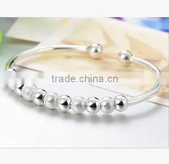 Contact Supplier Chat Now! 925 Sterling Silver Wholesale Jewlery Bead Bracelet Silver Jewelry photo-2