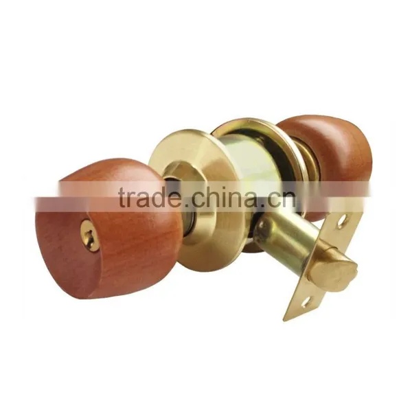 Cylindrical Wooden Knob Lock 5831ET-SB