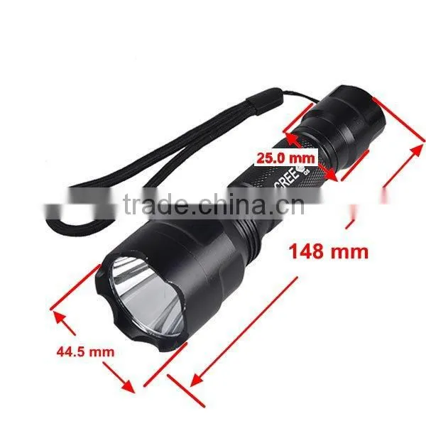 C8 XM-L LED T6 Torch Rechargeable Battery 5 Mode Flashlight 1000 Lumens Quality Choice photo-5