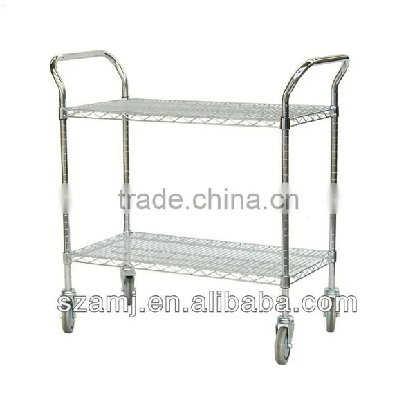 Brite Finished Wire Shelf Cart